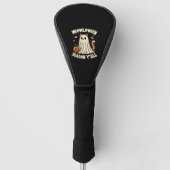 Meowlowween Seizoen Y'all Funny Retro Cat Ghost Ha Golfheadcover (Voorkant)