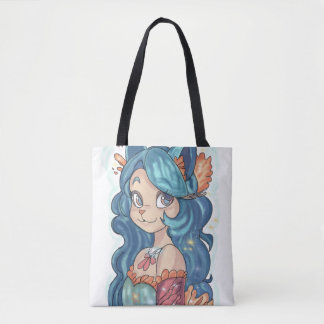Meowmaid canvas tas