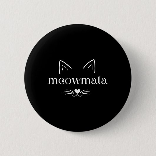 Meowmala Crazy Cat Lady Ronde Button 5,7 Cm (Voorkant)