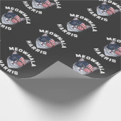Meowmala Kamala Kinderloze Cat Lady Harris Cadeaupapier (Hoek)