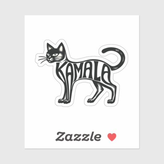 Meowmala Kamala Kinderloze Cat Lady Harris Sticker (Vel)