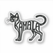 Meowmala Kamala Kinderloze Cat Lady Harris Sticker (Voorkant)