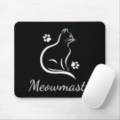 Meowmaste Cat Yoga Mousepad Black Muismat (Met muis)