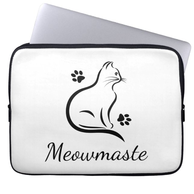 Meowmaste Cat Yoga Neopree-laptophoes, 13 inch Laptop Sleeve (Voorkant)