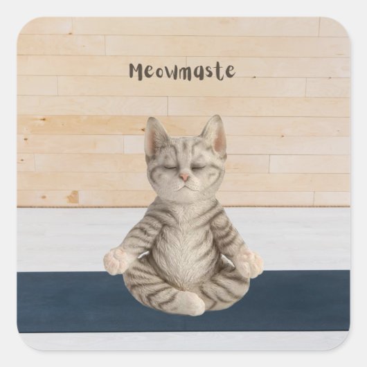 Meowmaste Kat Yoga Stickers (Voorkant)