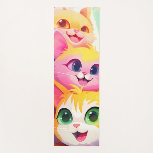 Meowmaste - Leuke kittens anime stijl Yogamat (Voorkant)