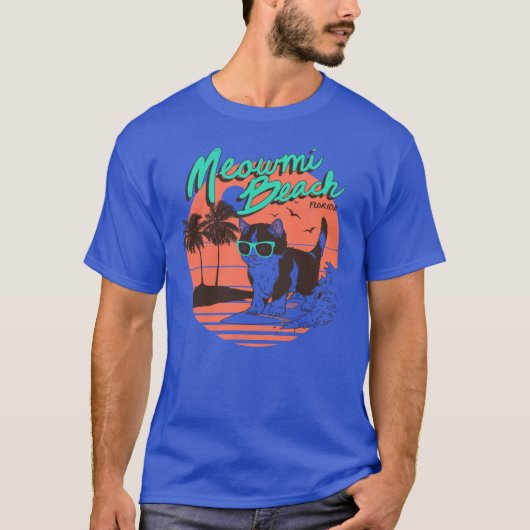 Meowmi Beach girl vintage friend T-shirt (Voorkant)