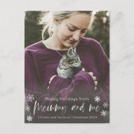 Meowmy and Me Cat Mam Photo Overlay Holiday Briefkaart