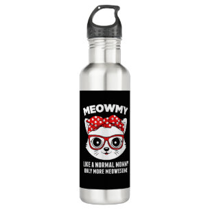 Meowmy Funny Cat mammie Glasses Moederdag Waterfles