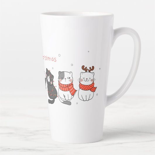 Meowmy Kerstmis! Latte Mok (Rechts)