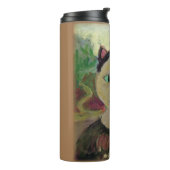 Meowna Mona Lisa Epic Cat Classic Geschilderde Kun Thermosbeker (Gedraaid links)