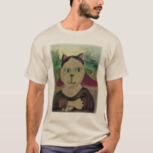 Meowna Mona Lisa Leuke Kat Klassieke Schilderkunst T-shirt
