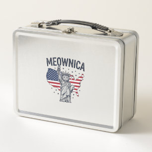 Meownica Patriottische Kat Vintage Vector Design_1