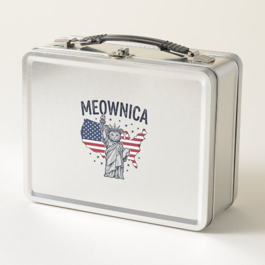Meownica Patriottische Kat Vintage Vector Design_1 (Voorkant)