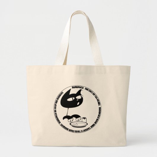 Meowpack Market Bag Grote Tote Bag (Voorkant)
