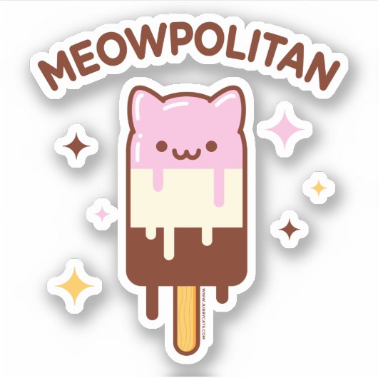 MEOWPOLITAN Cat Sticker (Voorkant)