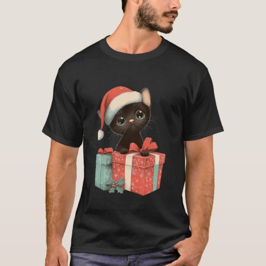 Meowry kerst t-shirt (Voorkant)