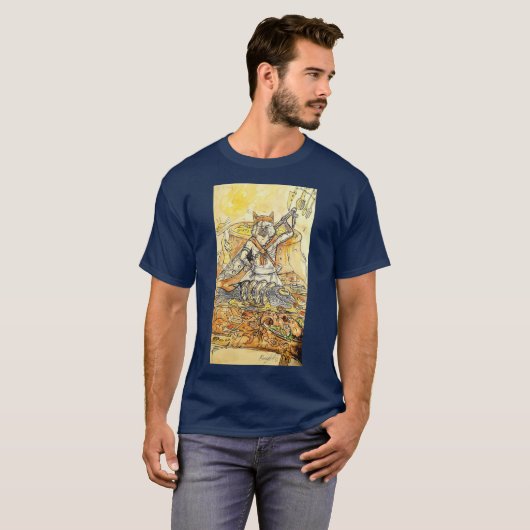 Meowscular monster hunter tshirt (Voorkant volledig)
