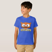 MEOWSTACHE Cartoon Kat met Mustache Kind T-shirt (Voorkant volledig)