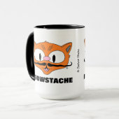 MEOWSTACHE Funny Mustache Cat Señor Gato Mok (Voorkant links)