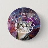 Meowstronaut Kiba Headshot Pin Ronde Button 5,7 Cm (Voorkant)