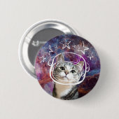 Meowstronaut Kiba Headshot Pin Ronde Button 5,7 Cm (Voorkant /achterkant)