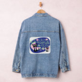 Meowsville Cartoon Beatnik Karakter jaren '50 Kat Denim Jacket (Hangar)