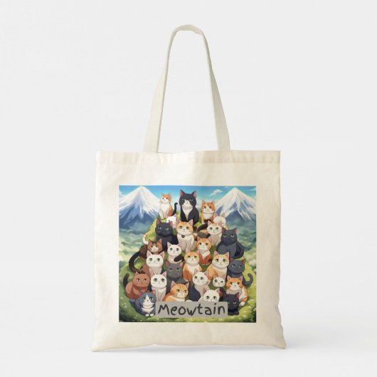 Meowtain - Een stapel katten Tote Bag (Achterkant)
