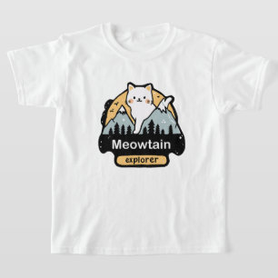 Meowtain Explorer – Ontwerp voor een avontuurlijke T-shirt