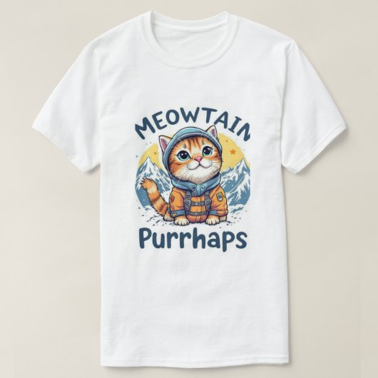 Meowtain Purrhaps T-shirt (Design voorkant)