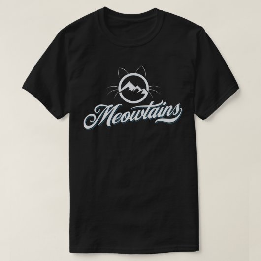 MEOWTAINS, Mountain Hiking  for Cat Lovers  T-shirt (Design voorkant)