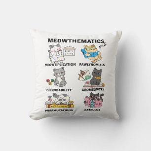 Meowthematica Grappige Wiskunde Kat Woordspelingen Kussen