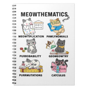 Meowthematica Grappige Wiskunde Kat Woordspelingen Notitieboek