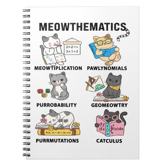 Meowthematics Funny Math Cat Puns For Math Lovers Notitieboek (Voorkant)