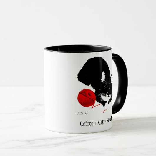 Meowu Collectie Coffee Mok (Tuxey) (Voorkant rechts)
