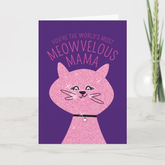 Meowvelous Mama Cat Kaart (Voorkant)