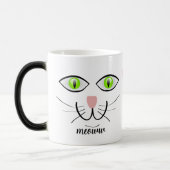 Meoww, Cat Green Eye Modern Happy Pet Magische Mok (Links)