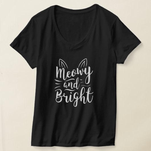 Meowy and Bright Cat Dierenvriend kerstcadeau T-shirt (Laagn)