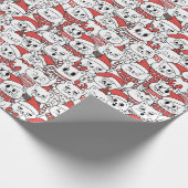 Meowy & Bright - Kerstkatten Cadeaupapier (Hoek)