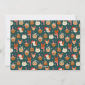 Meowy & Bright Winter Cats Foto Kerstmis Feestdagenkaart (Achterkant)