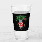 Meowy Cat Kerstmis Glas (Voorkant)