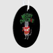 Meowy Cat Kerstmis Ornament (voorkant)