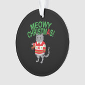 Meowy Cat Kerstmis Ornament (voorkant)