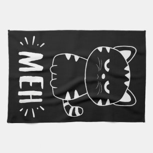 Meowy Cat Lovers Women Girls Meh Cat - Funny Cat Theedoek