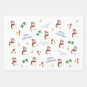 Meowy Cat Schattigee gepersonaliseerde kerst Inpakpapier Vel (Voorkant)