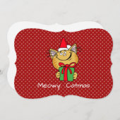 Meowy Catmas 5 x 7 inch standaard witte envelop. I Feestdagenkaart (Voorkant / Achterkant)