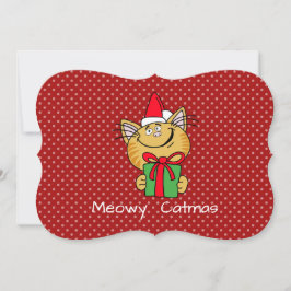Meowy Catmas 5 x 7 inch standaard witte envelop. I Feestdagenkaart