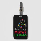 Meowy Catmas Bagagelabel (Voorkant (verticaal))