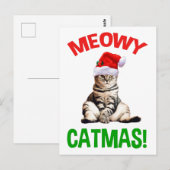Meowy Catmas. Briefkaart (Voorkant / Achterkant)