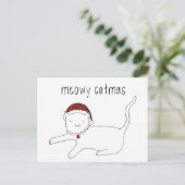 Meowy Catmas briefkaart (Staand voorkant)